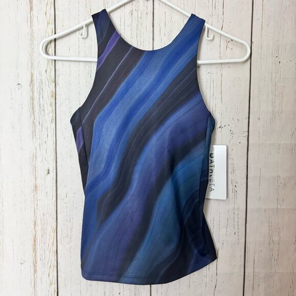 Athleta Women's Sporty Athletic Racerback Lightning Print Support Top Sz XS - Picture 6 of 16